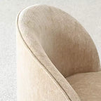 Fauteuil d'appoint pivotant en chenille moderne avec roulettes, fauteuil de salon roulant sans accoudoirs pour le salon, la chambre ou le bureau à domicile
