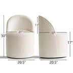 Fauteuil d'appoint pivotant en chenille moderne avec roulettes, fauteuil de salon roulant sans accoudoirs pour le salon, la chambre ou le bureau à domicile