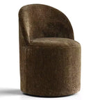 Fauteuil d'appoint pivotant en chenille moderne avec roulettes, fauteuil de salon roulant sans accoudoirs pour le salon, la chambre ou le bureau à domicile