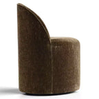 Fauteuil d'appoint pivotant en chenille moderne avec roulettes, fauteuil de salon roulant sans accoudoirs pour le salon, la chambre ou le bureau à domicile