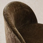 Fauteuil d'appoint pivotant en chenille moderne avec roulettes, fauteuil de salon roulant sans accoudoirs pour le salon, la chambre ou le bureau à domicile