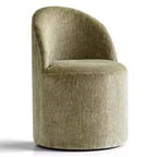 Fauteuil d'appoint pivotant en chenille moderne avec roulettes, fauteuil de salon roulant sans accoudoirs pour le salon, la chambre ou le bureau à domicile