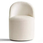 Fauteuil d'appoint pivotant en chenille moderne avec roulettes, fauteuil de salon roulant sans accoudoirs pour le salon, la chambre ou le bureau à domicile