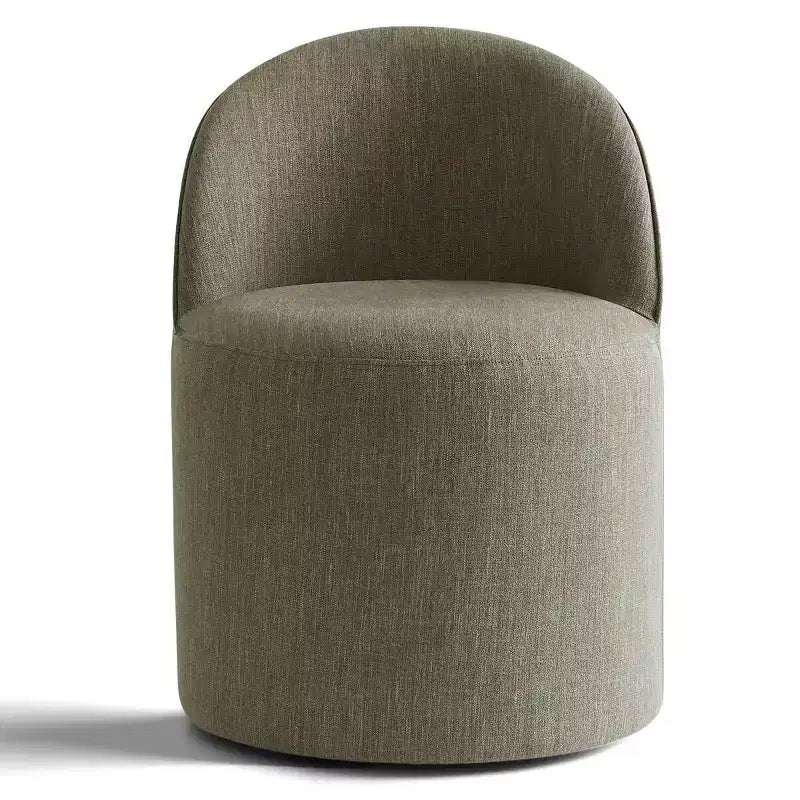 Fauteuil d'appoint pivotant en chenille moderne avec roulettes, fauteuil de salon roulant sans accoudoirs pour le salon, la chambre ou le bureau à domicile