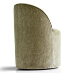Fauteuil d'appoint pivotant en chenille moderne avec roulettes, fauteuil de salon roulant sans accoudoirs pour le salon, la chambre ou le bureau à domicile