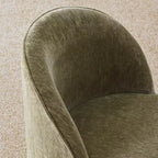 Fauteuil d'appoint pivotant en chenille moderne avec roulettes, fauteuil de salon roulant sans accoudoirs pour le salon, la chambre ou le bureau à domicile