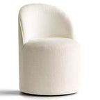 Fauteuil d'appoint pivotant en chenille moderne avec roulettes, fauteuil de salon roulant sans accoudoirs pour le salon, la chambre ou le bureau à domicile