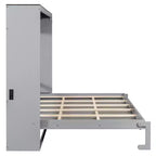 Lit escamotable Queen Size, Lit mural pliable avec prises de courant et ports USB pour chambre à coucher, petits appartements, gain de place