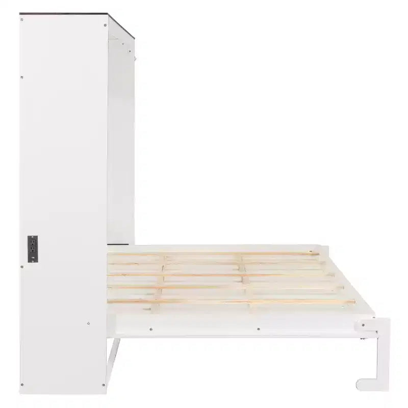 Lit escamotable Queen Size, Lit mural pliable avec prises de courant et ports USB pour chambre à coucher, petits appartements, gain de place