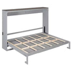 Lit escamotable Queen Size, Lit mural pliable avec prises de courant et ports USB pour chambre à coucher, petits appartements, gain de place