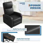 39.8 Fauteuil Inclinable pour Adultes, Fauteuil Relax Réglable en Cuir PU avec Dossier Haut, Poche Latérale, Siège Rembourré pour Salon et Home Cinéma
