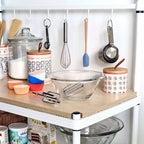 Étagère de rangement en métal avec plateau en bois pour garage et cuisine, 90 x 45 x 160 cm, blanc