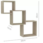 Étagère murale en bois d'ingénierie chêne Sonoma 68 cm x 68 cm