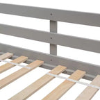Lit mezzanine cabane de taille double, lit mezzanine cabane en bois avec échelle et barrières de sécurité pour enfants