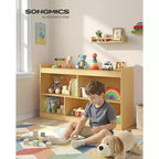 Étagère de Rangement pour Jouets pour Enfants, Étagère Montessori avec 5 Compartiments Ouverts, pour Chambre d'Enfant Salle de Jeux, 30 x 112,3 x 65 cm