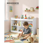 Étagère de Rangement pour Jouets pour Enfants, Étagère Montessori avec 5 Compartiments Ouverts, pour Chambre d'Enfant Salle de Jeux, 30 x 112,3 x 65 cm