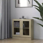 Vitrine chêne Sonoma Bois d'ingénierie, verre Moyen