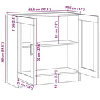 Vitrine chêne Sonoma Bois d'ingénierie, verre Moyen