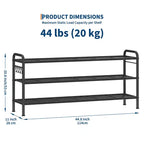 Meuble à chaussures fin et réglable avec cadre en métal et étagères en tissu - Organiseur de rangement de chaussures peu encombrant pour entrée et chambre à coucher