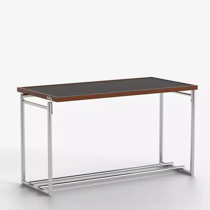 Table basse moderne du milieu du siècle à hauteur réglable 127 cm Noyer/Chrome
