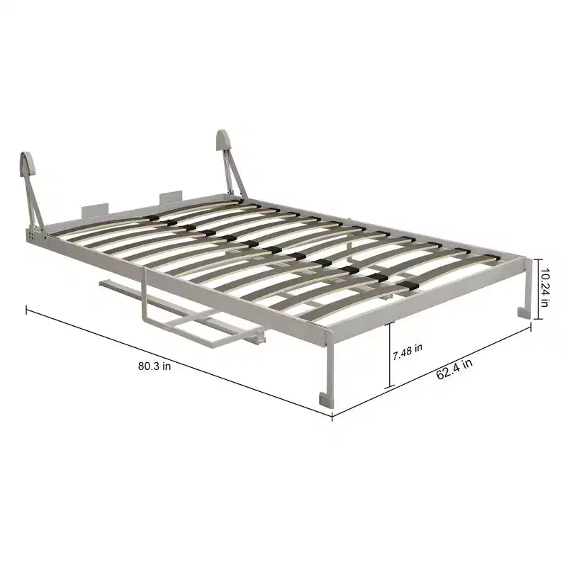 Cadre de lit escamotable queen size avec bureau intégré