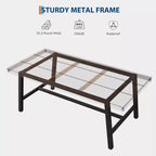 Table à manger industrielle de 180 cm pour 6-8 personnes avec cadre métallique