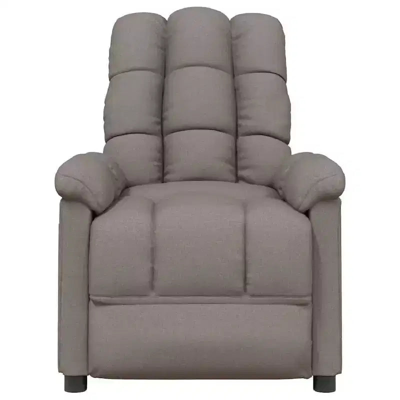 Fauteuil de massage en tissu gris clair avec dossier réglable