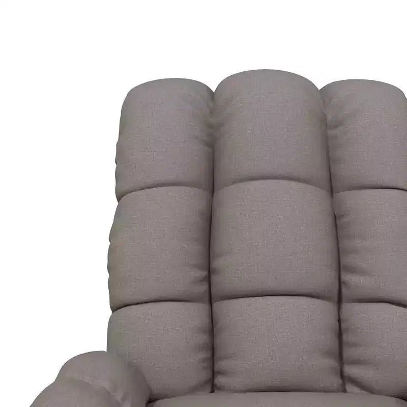 Fauteuil de massage en tissu gris clair avec dossier réglable