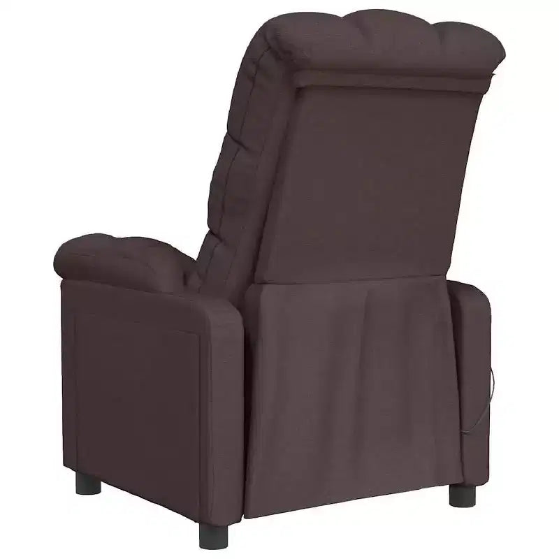 Fauteuil de massage en tissu gris clair avec dossier réglable