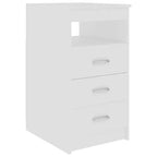 Bureau en bois d'ingénierie blanc 140 x 50 x 76 cm avec rangement