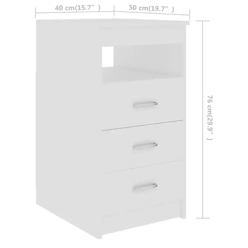Bureau en bois d'ingénierie blanc 140 x 50 x 76 cm avec rangement