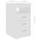 Bureau en bois d'ingénierie blanc 140 x 50 x 76 cm avec rangement