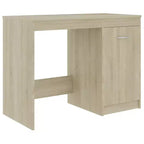 Bureau en bois d'ingénierie blanc 140 x 50 x 76 cm avec rangement