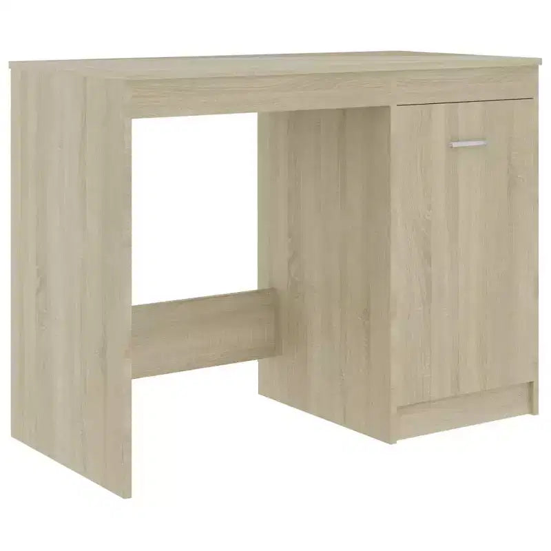 Bureau en bois d'ingénierie blanc 140 x 50 x 76 cm avec rangement