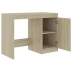 Bureau en bois d'ingénierie blanc 140 x 50 x 76 cm avec rangement