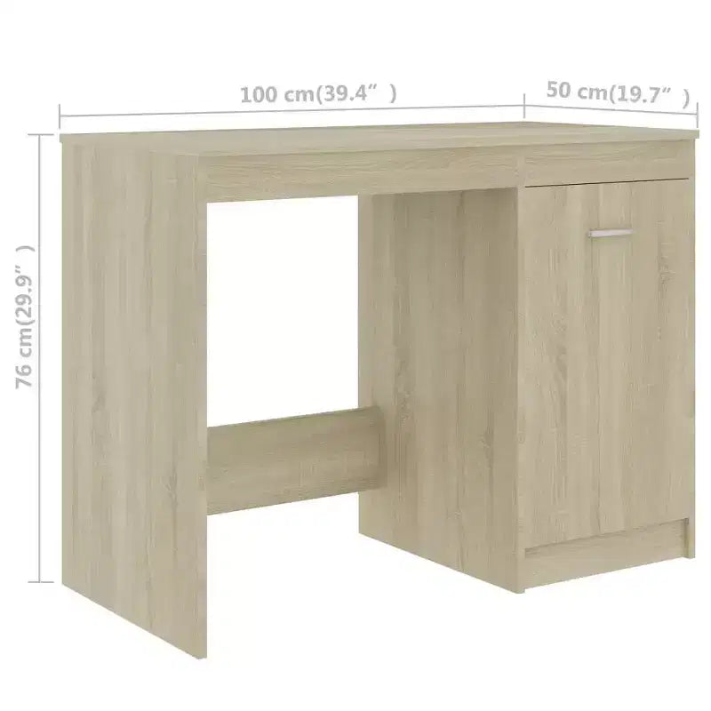 Bureau en bois d'ingénierie blanc 140 x 50 x 76 cm avec rangement