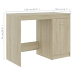 Bureau en bois d'ingénierie blanc 140 x 50 x 76 cm avec rangement