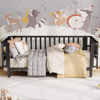 Cadre de lit plateforme enfant taille jumeau, lit pour tout-petits, lit de jour pour enfants, profil bas en métal avec barrières latérales amovibles