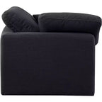Chaise d'angle en tissu texturé lin