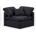 Chaise d'angle en tissu texturé lin