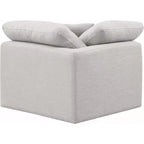 Chaise d'angle en tissu texturé lin