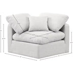 Chaise d'angle en tissu texturé lin