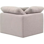 Chaise d'angle en tissu texturé lin
