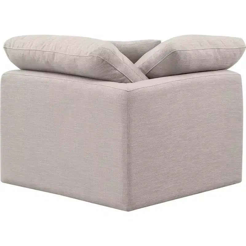 Chaise d'angle en tissu texturé lin