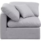 Chaise d'angle en tissu texturé lin