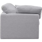 Chaise d'angle en tissu texturé lin