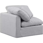 Chaise d'angle en tissu texturé lin