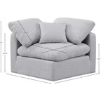 Chaise d'angle en tissu texturé lin