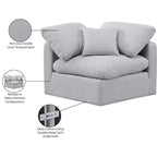 Chaise d'angle en tissu texturé lin