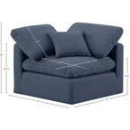 Chaise d'angle en tissu texturé lin